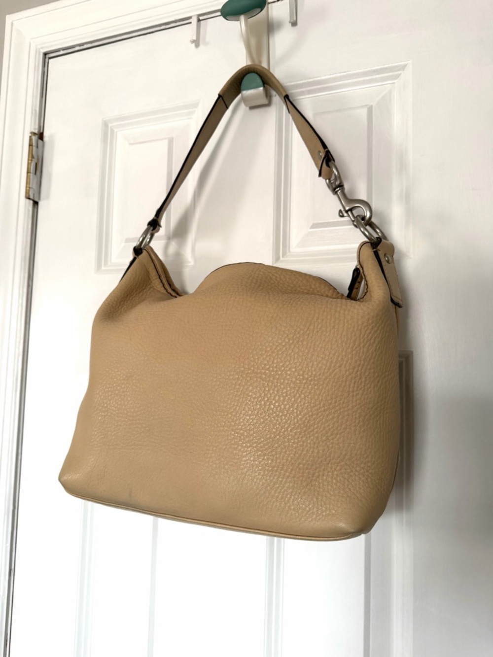 COACH•vintage sarah tan hobo shoulder pebble leather bag - Picture 2 of 10